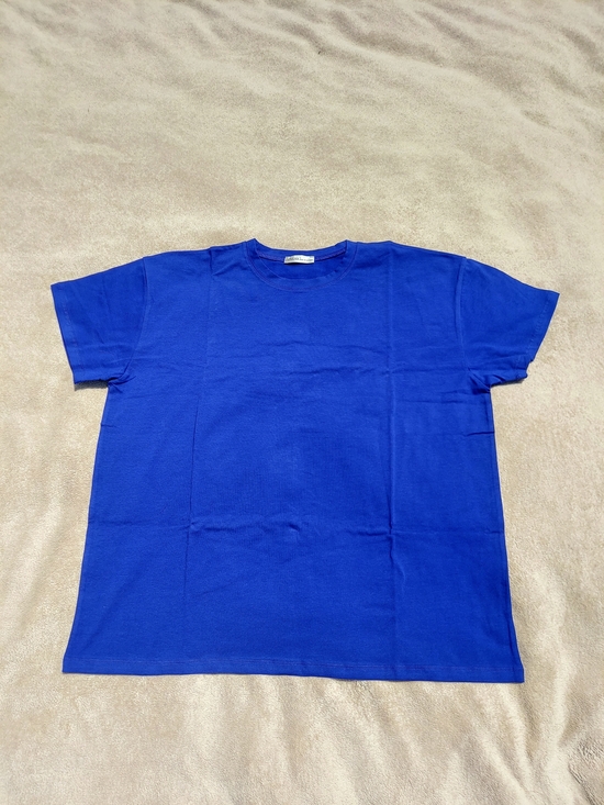 Zenana Outfitters Tops - Zenana Boyfriend Short Sleeve Royal Blue Tee Shirt Womens Size Large NWT